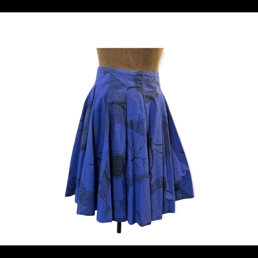 Vintage blue pleated skirt